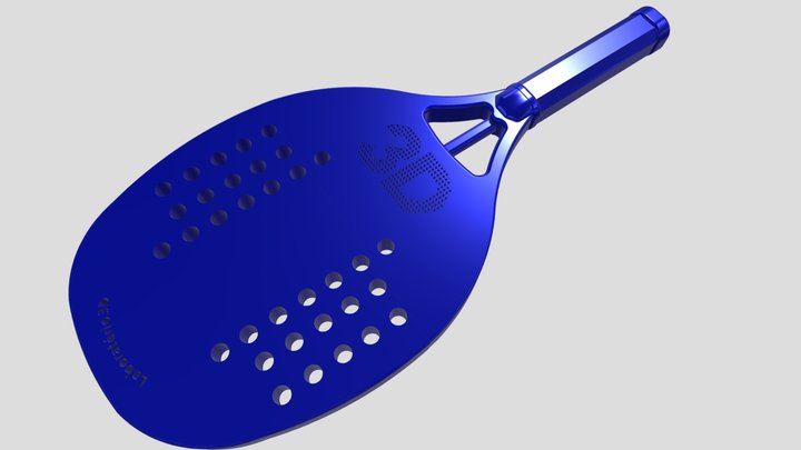 Raquete de Beach Tennis Carbono tamanho oficial 3D Model