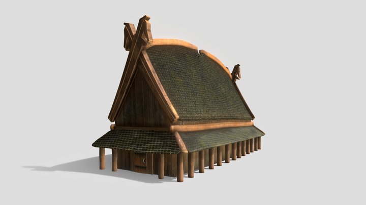 Nordic Longhouse 3D Model