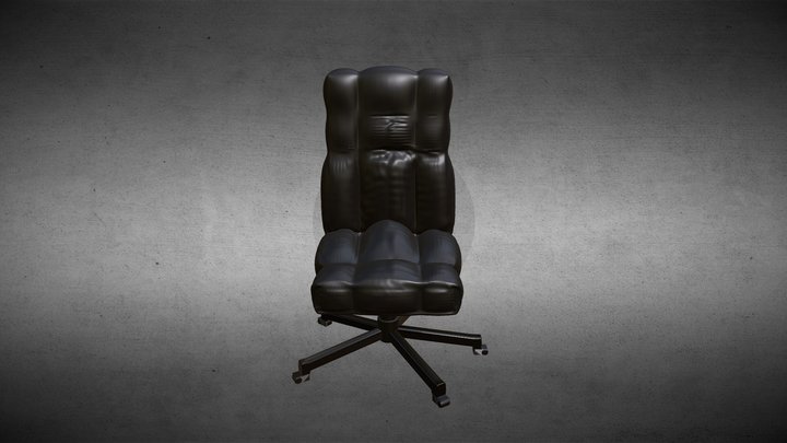 Black Office Chair 3D Model