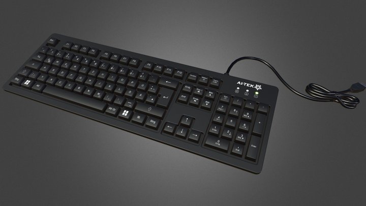 Computer Keyboard 3D Model