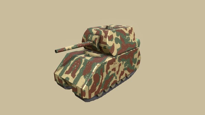 Toon Panzer VIII Maus 3D Model