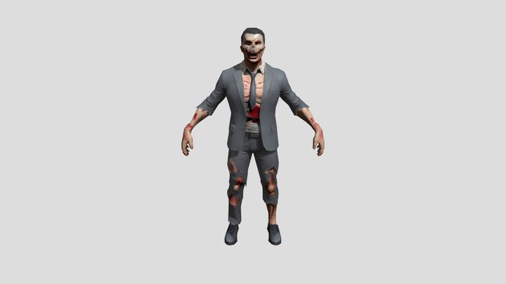Undead businessman | Zombie  businessman 3D Model