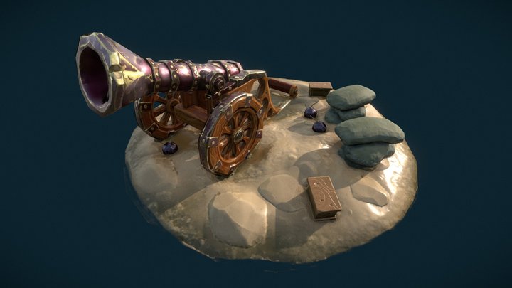 [Student Work] Handpainted Artillery Cannon 3D Model