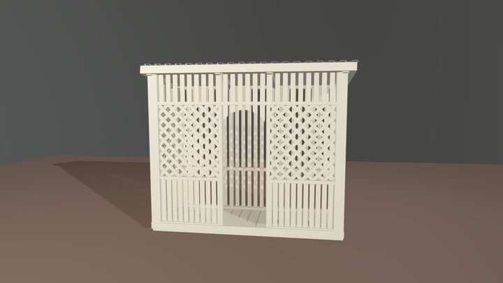 firewood shed 3D Model