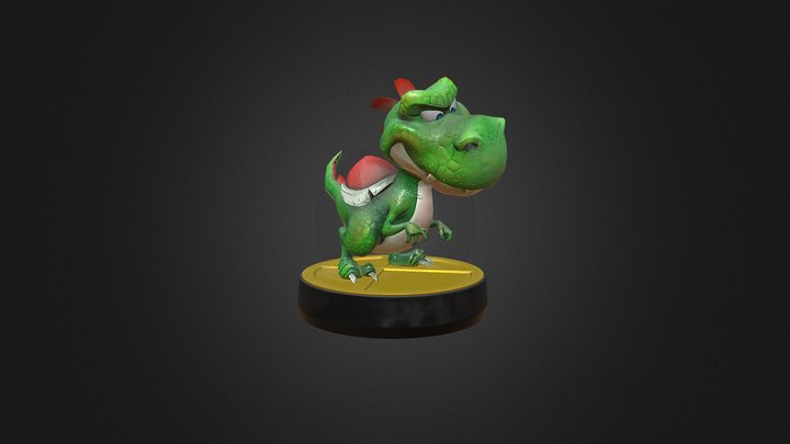Stylized Yoshi-pose 3D Model