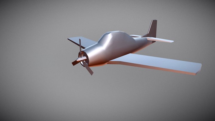 Low Poly Aeroplane 3D Model