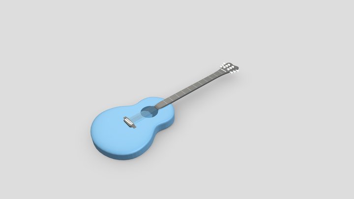 Simple Guitar 3D Model