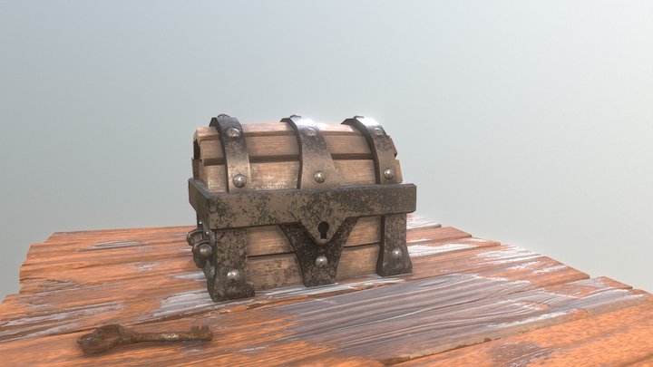 Pirate Treasure Chest 3D Model