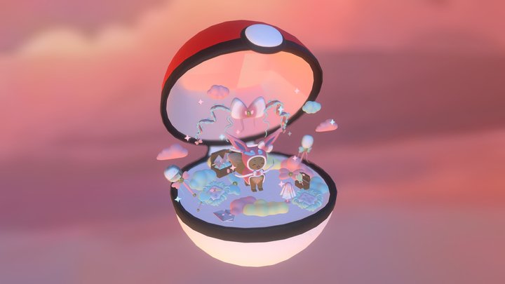 SYLVEON INSIDE THE POKEBALL 3D Model