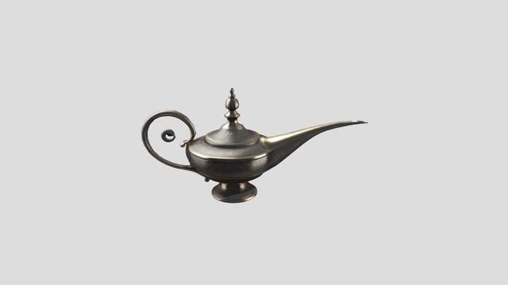 magic genie lamp 3D Model
