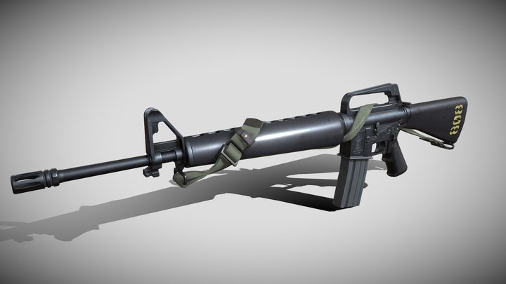 M16A1 3D Model
