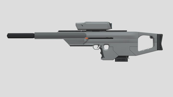 SciFi Sniper Rifle [My First 3d model] 3D Model