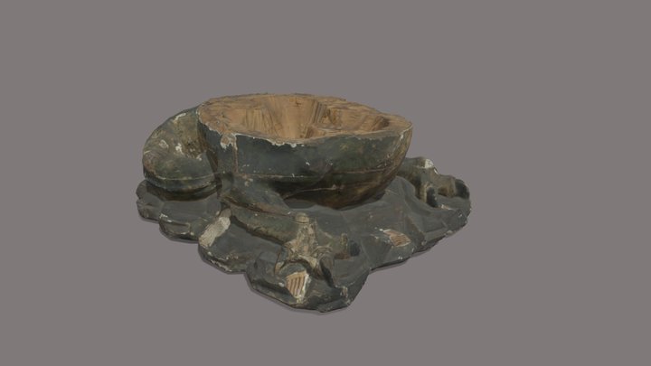 Wooden Dragon's Pedestal (BK-NM-11363-B) 3D Model