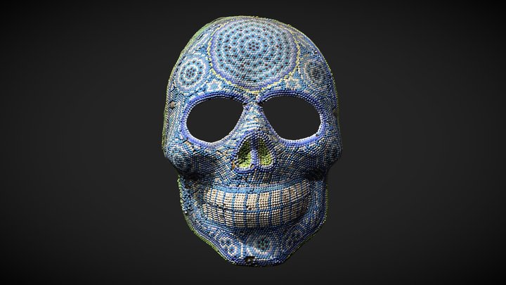 Mexican traditional mask - Day of the dead 3D Model