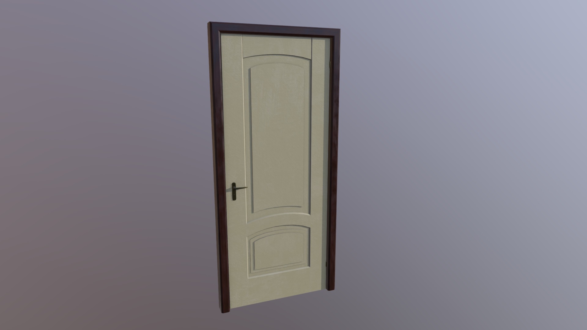 3D model Door - This is a 3D model of the Door. The 3D model is about a door with a handle.