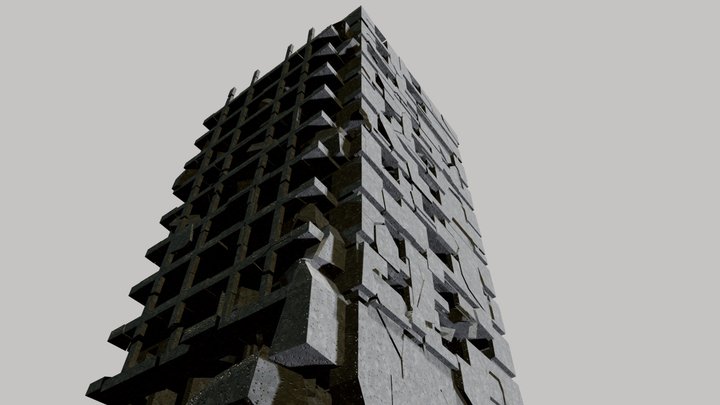 Destroyed building, variation 3D Model