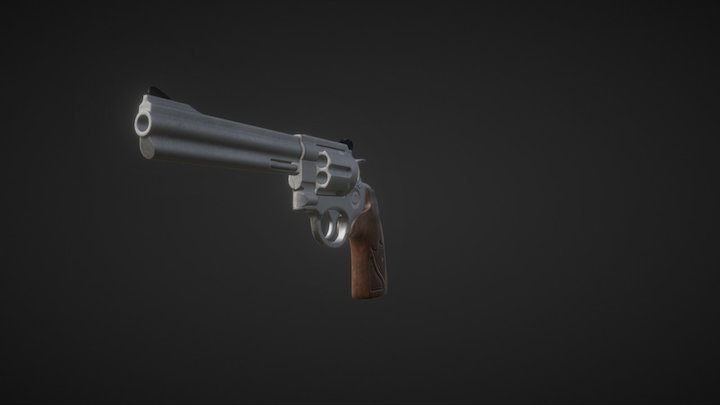 Old Revolver 3D Model
