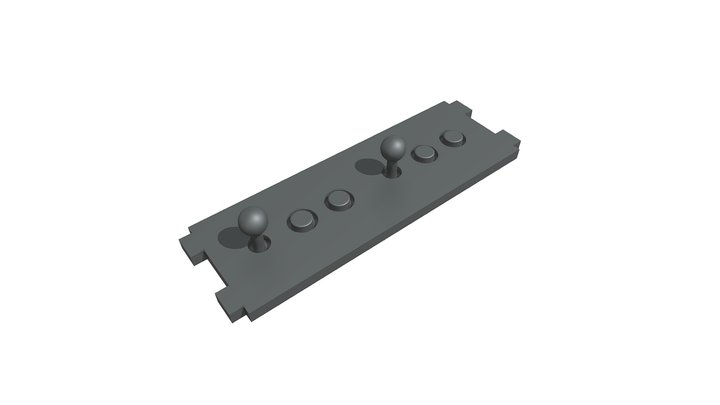 Desktop Arcade - 2 Player Control Panel 3D Model