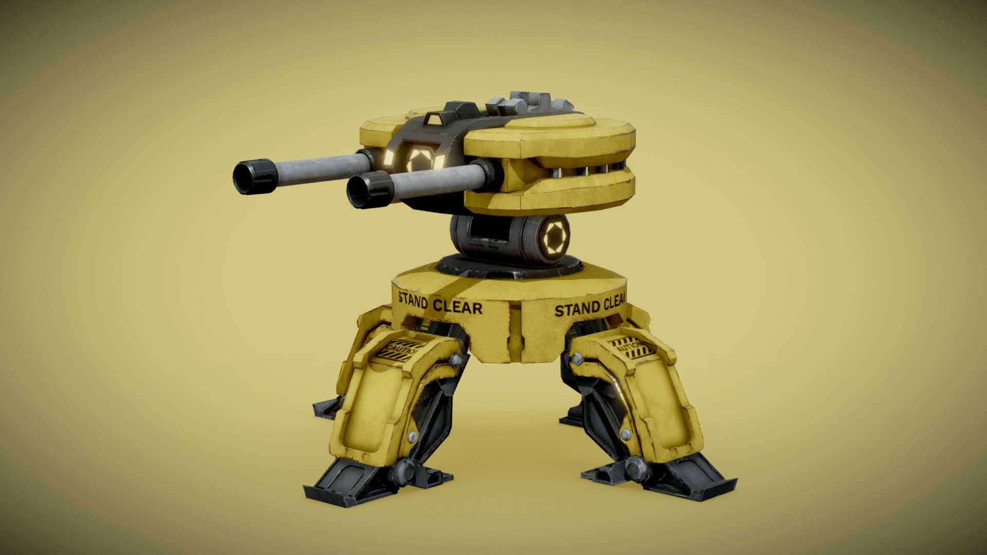 Stylized Turret 3D model by Moon Cube Studios (KinanArts) [66d5411