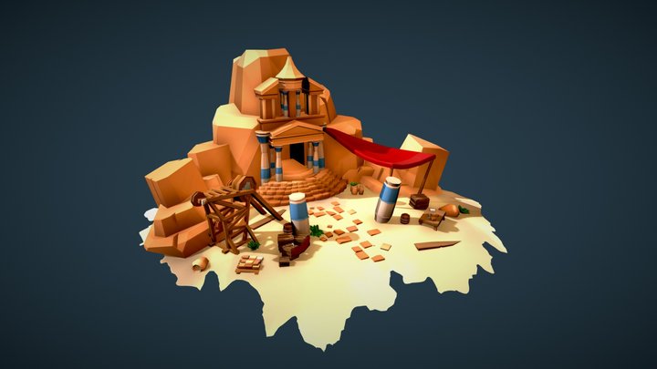 DAEVillages GameArt2022  Egyptian Brick maker 3D Model