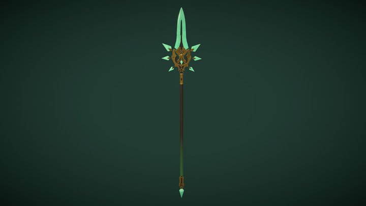 Xiao's primordial jade winged-spear 3D Model