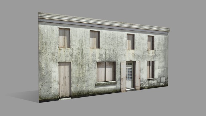 Old House - Building Realistic Asset Low-poly 3D Model