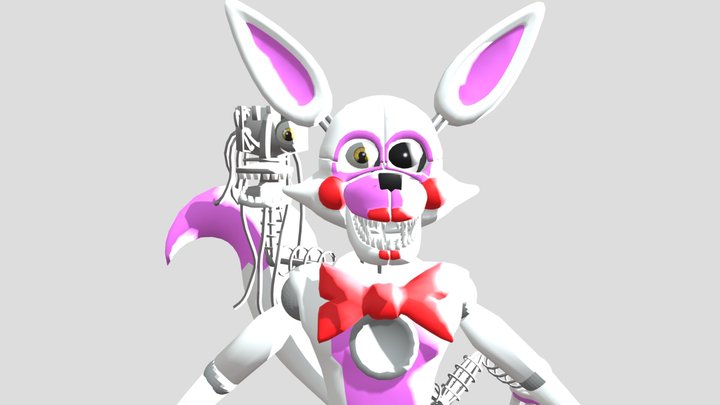 Stylized Mangle/Funtime Foxy 2.0 3D Model