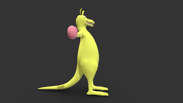 Kangaroo with Boxing Gloves