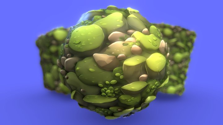 Stylized PBR Texture / Material Rocks Cliff 3D Model