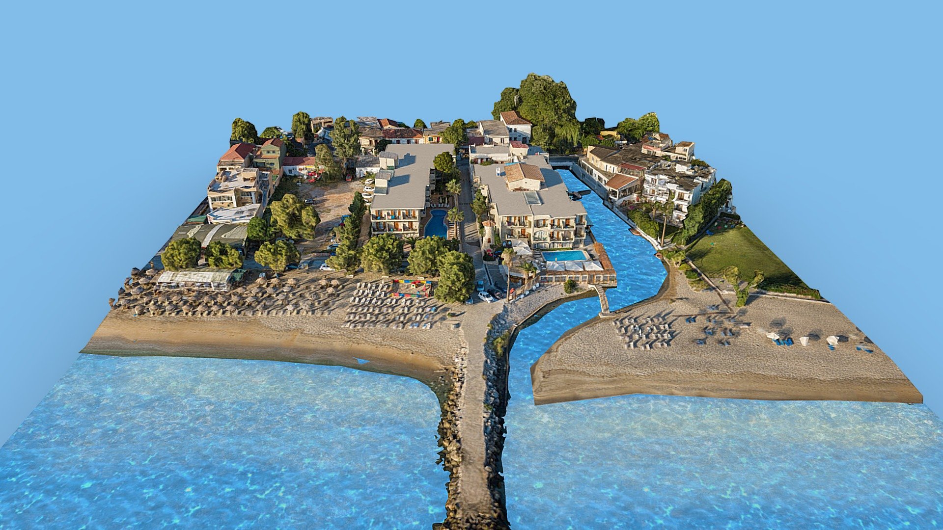 Kalyves Beach Hotel 3D Interactive Map — Sketchfab embed 3D viewer