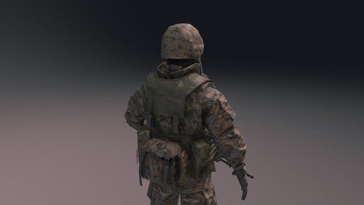 Russian Soldier 3D Model