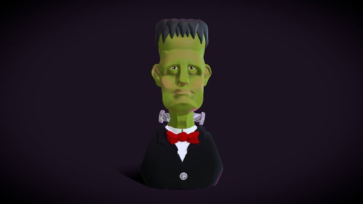 Frankenstein Cartoon 3D Model