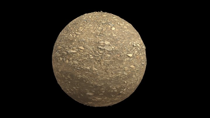 Brown Gravel Texture 3D Model