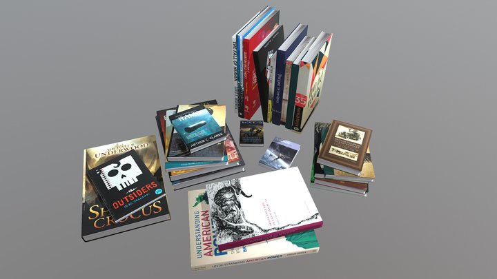 Books Collection 3D Model