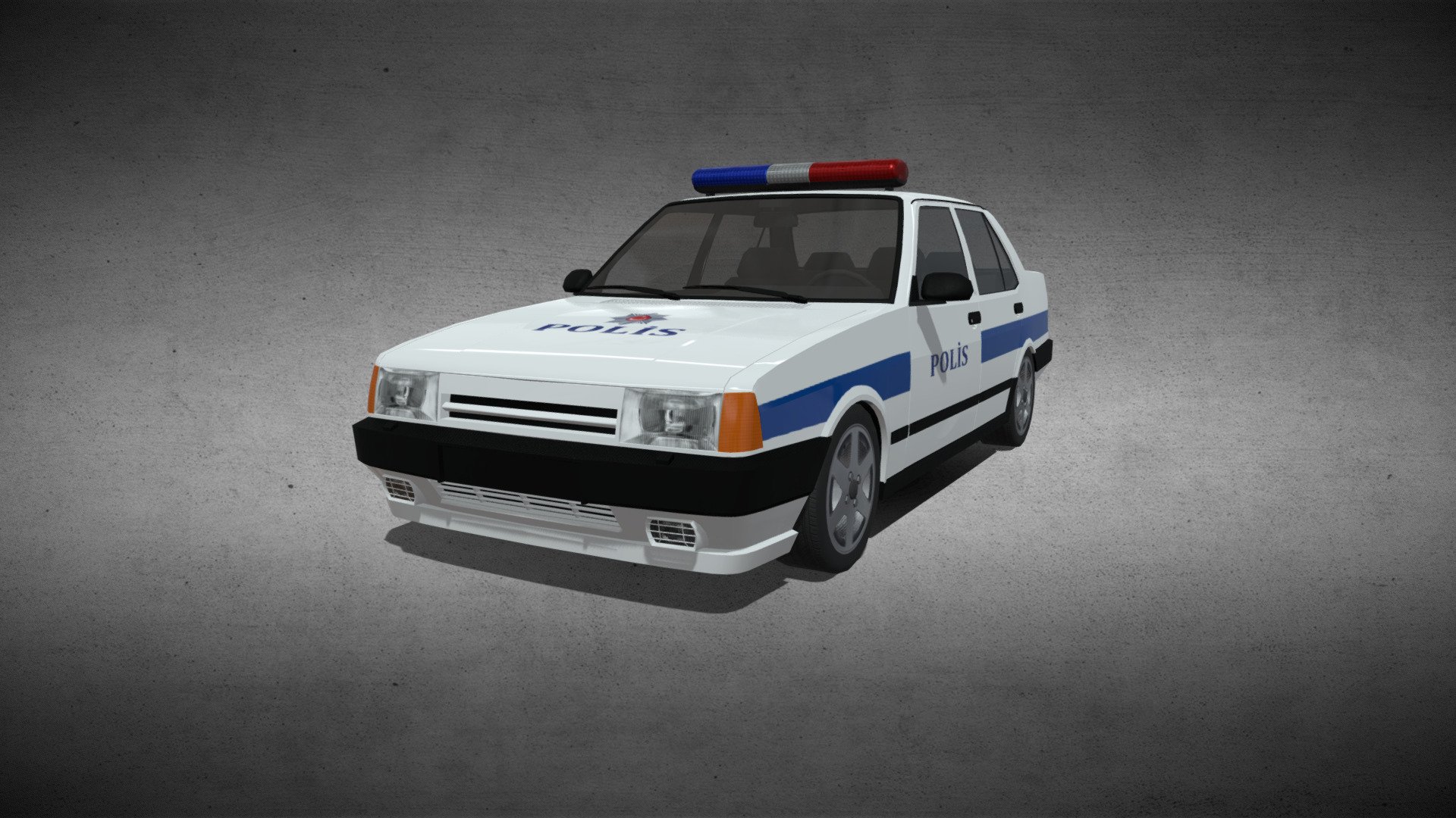 Tofas Dogan SLX Police Traffic Car For Games - 3D Model By Xnastudios ...