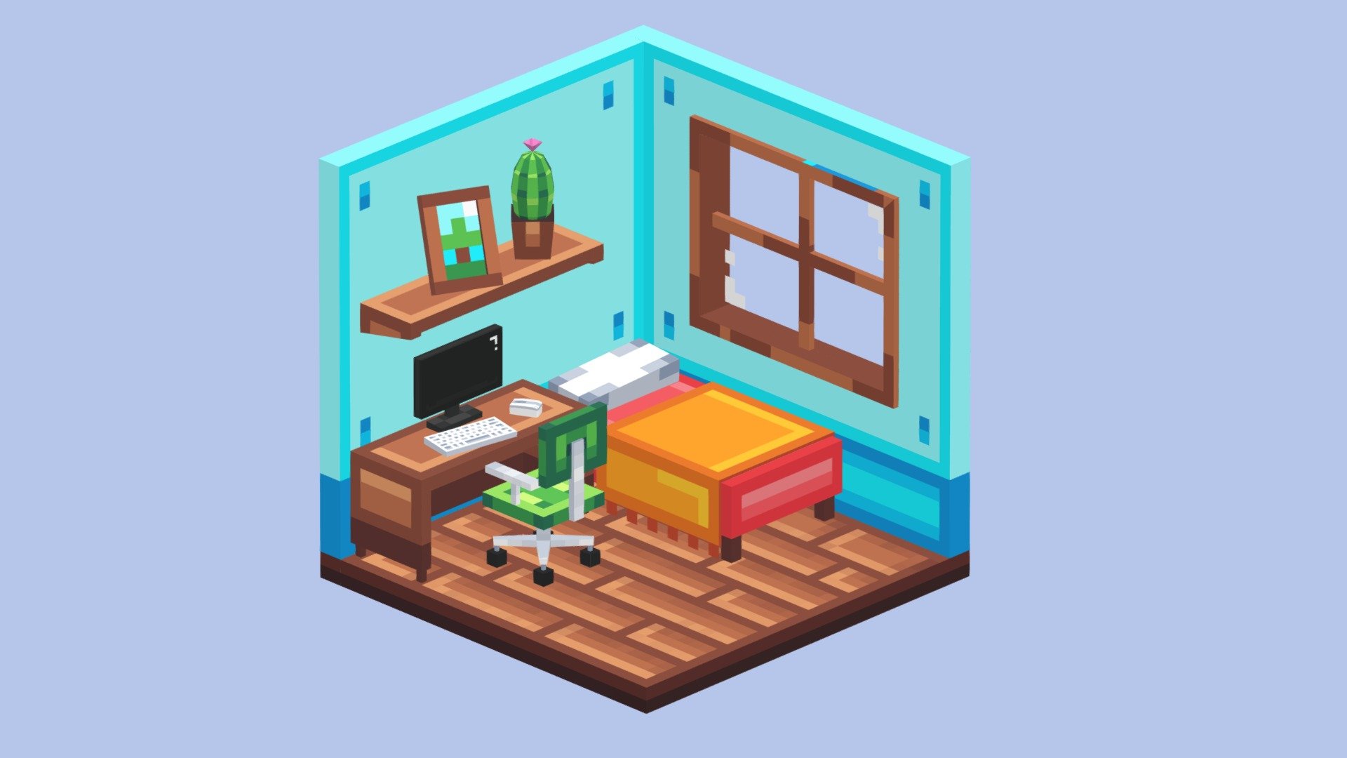 Low poly Isometric room - Download Free 3D model by JIm (@thelegendjkr ...