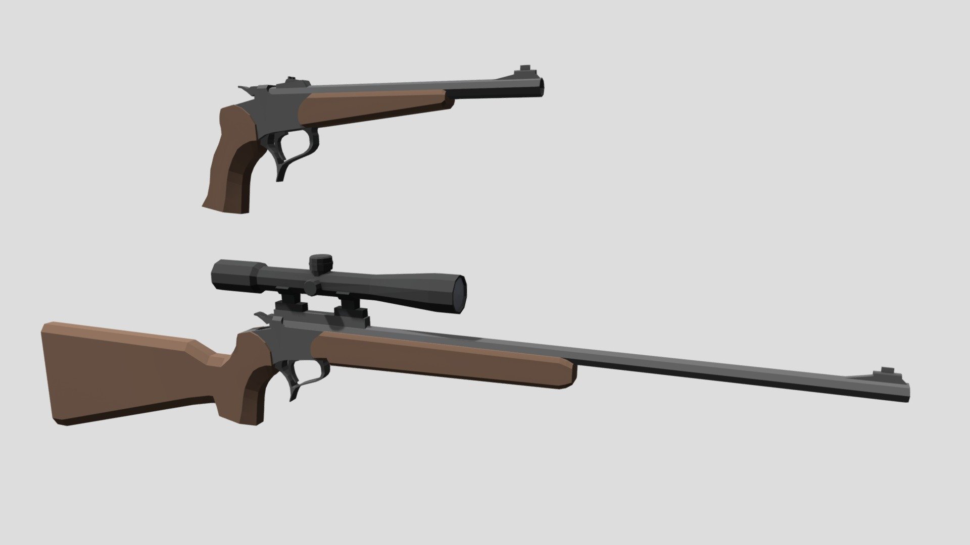 Low Poly Thompson Contender