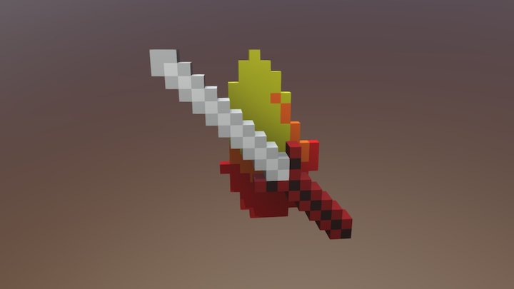 Sword Of Fire 3D Model