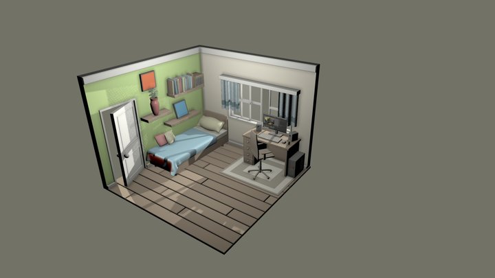 Homedesign (teenage living room) 3D Model