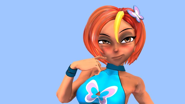 Butterfly - Planetronika | Free Sci-Fi Character