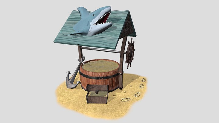 Pirate Wishing Well 3D Model