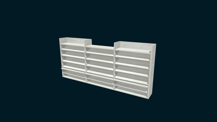 white_shelves_1 3D Model