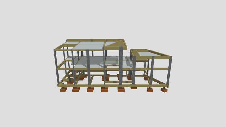 ESTRUTURA RESIDENCIA UNIFAMILIAR - ITAÚNA 3D Model