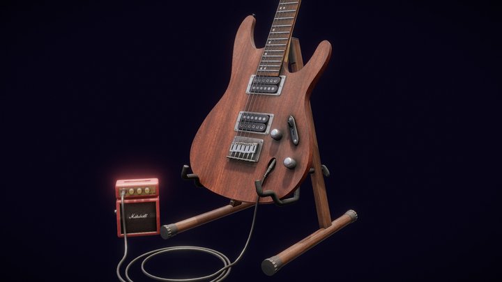 Ibanez Electric Guitar – Modello 3D gratuito STL