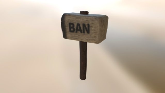 Ban Hammer 3D Model