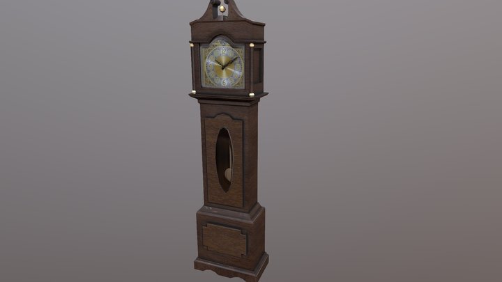 Grandfather Clock 3D Model