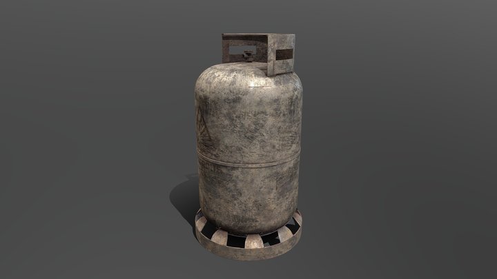 Old Ruined Gas Cylinder – Free 3D Model STL