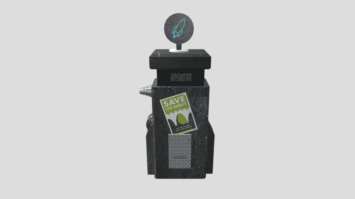 Sci-Fi Futuristic Fuel Pump 3D Model