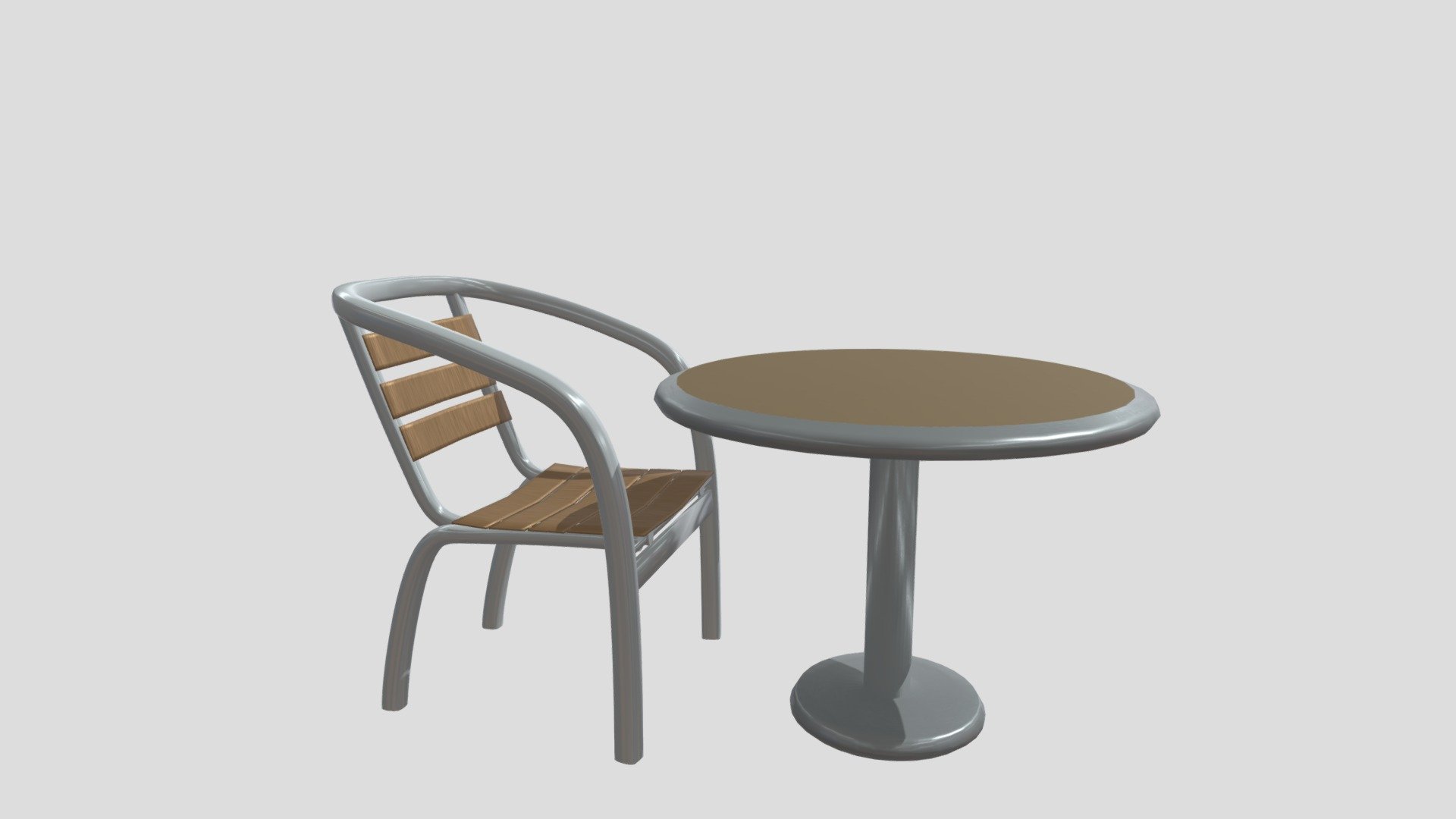 Cafe Chair and Table 3D model by nb9970j [66ef4c4] Sketchfab