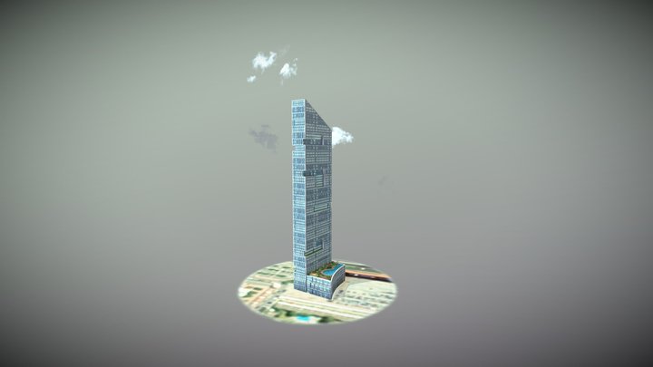 Low poly Building 3D Model